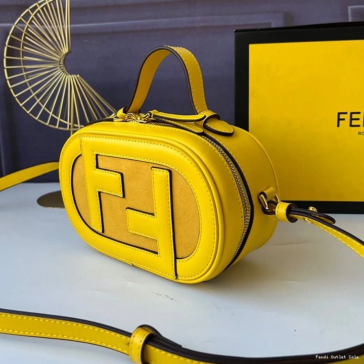 Affordable O'Lock In Yellow Leather Fendi Camera Mini Case Calf 0727